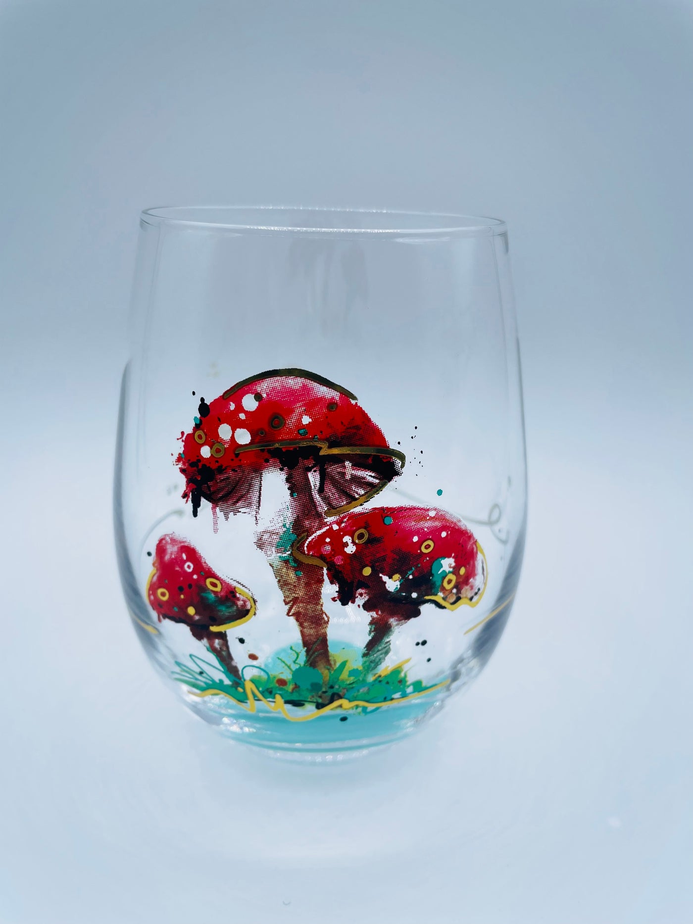 Connie Haley Mushroom Stemless Wine Glass