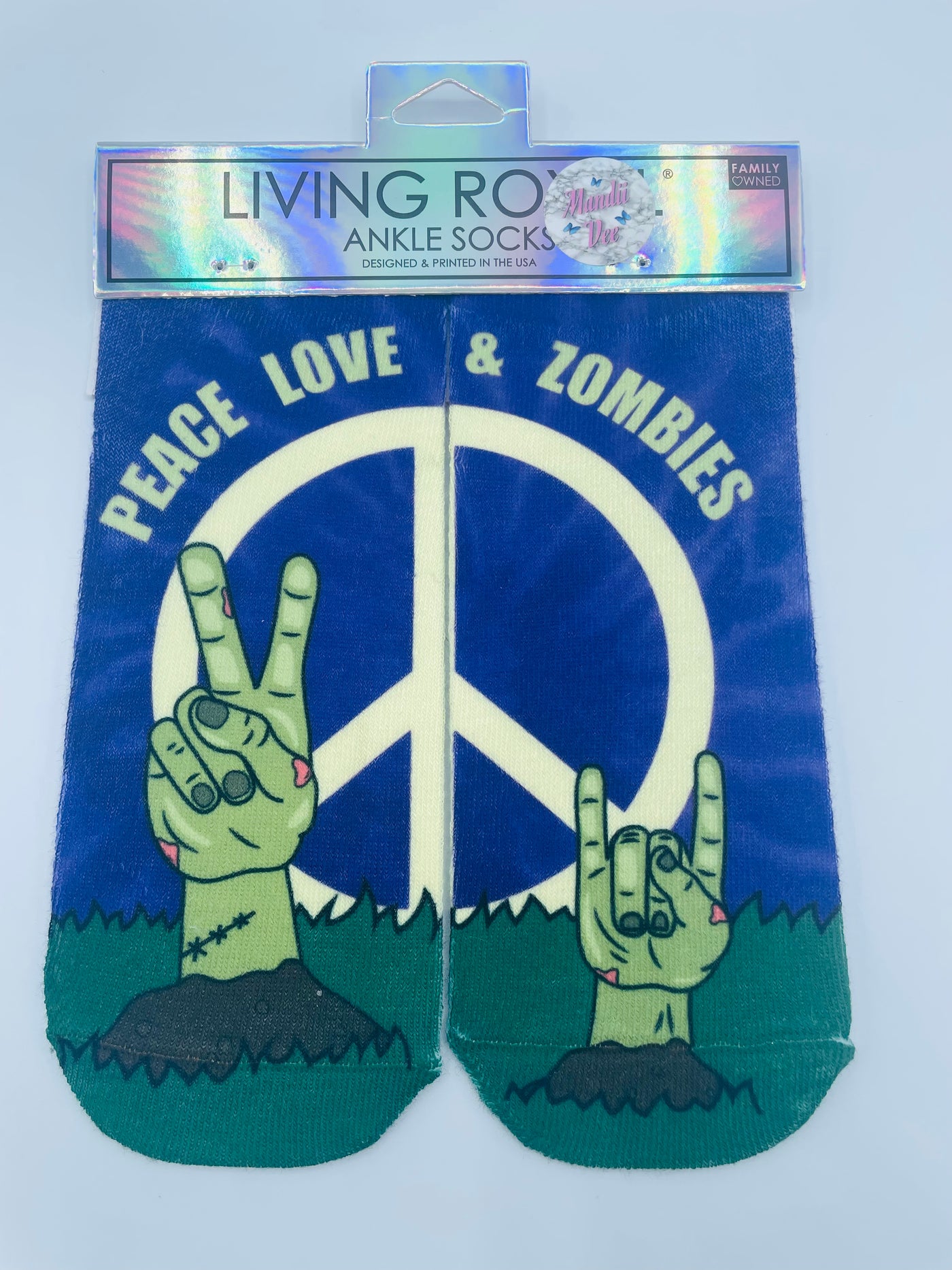Zombie Peace & Love Socks