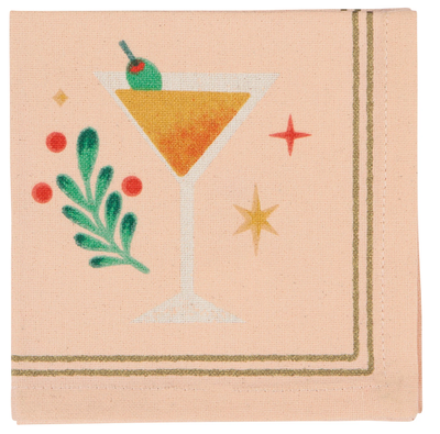 Spirits Bright Cotton Cocktail Napkins