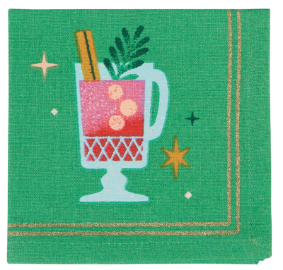 Spirits Bright Cotton Cocktail Napkins