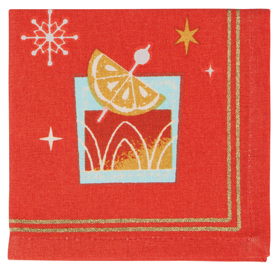 Spirits Bright Cotton Cocktail Napkins