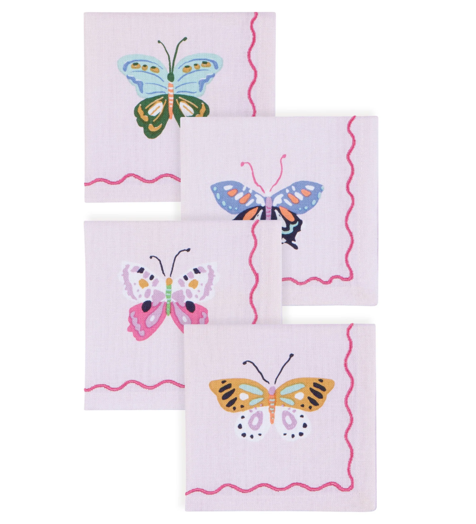 Flutter By Cocktail Napkins - set of 4