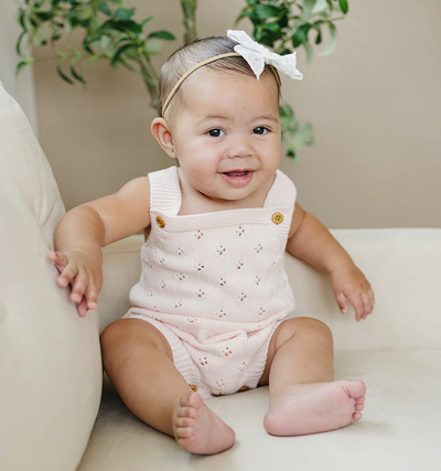 Infant's Knit Eyelet Romper