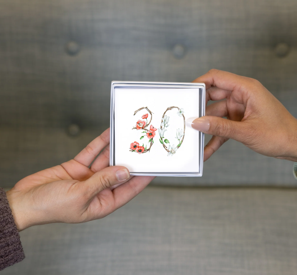 Milestone Card Earrings - 4mm Stone