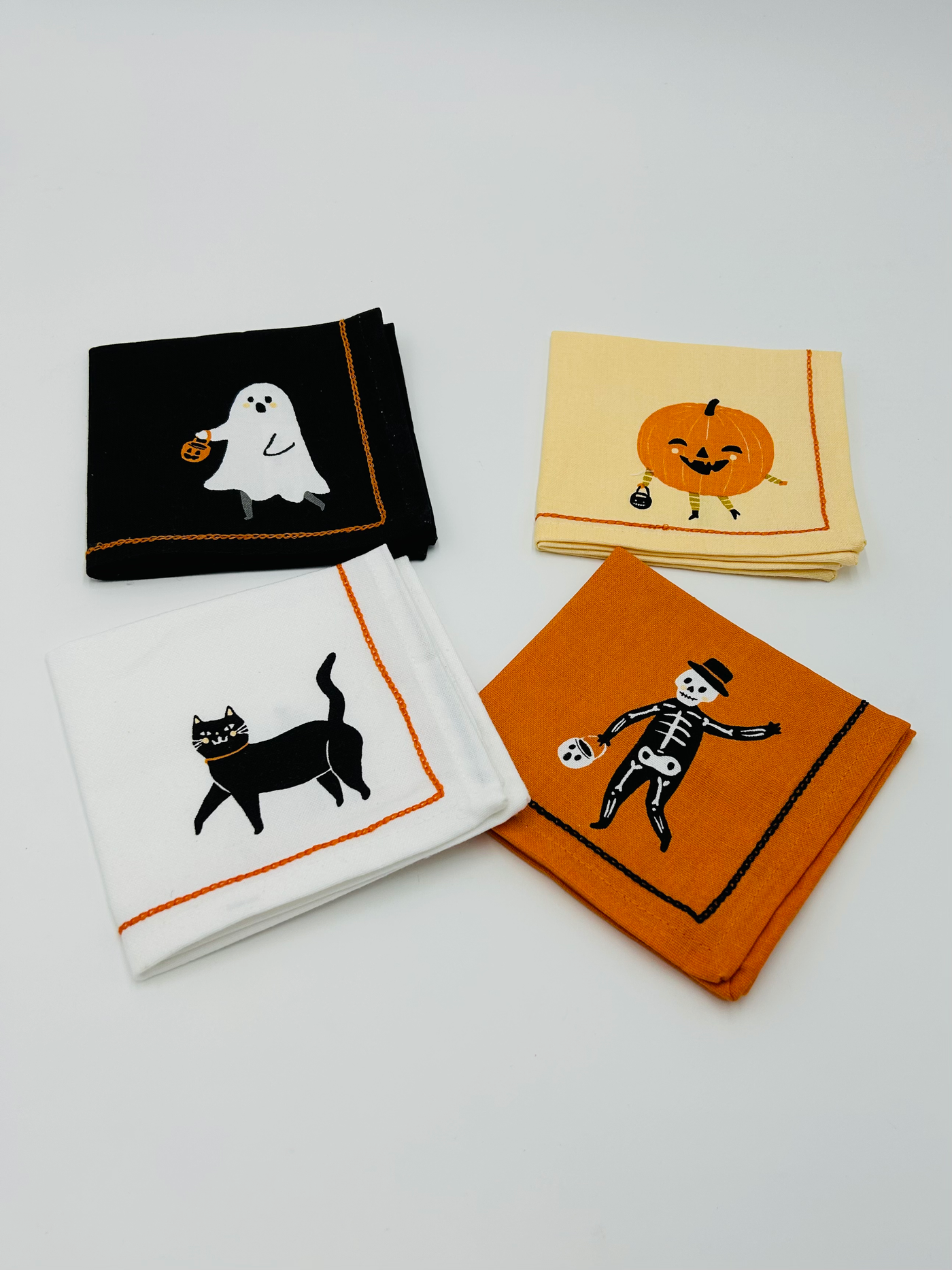 Boo Crew Cotton Cocktail Napkins