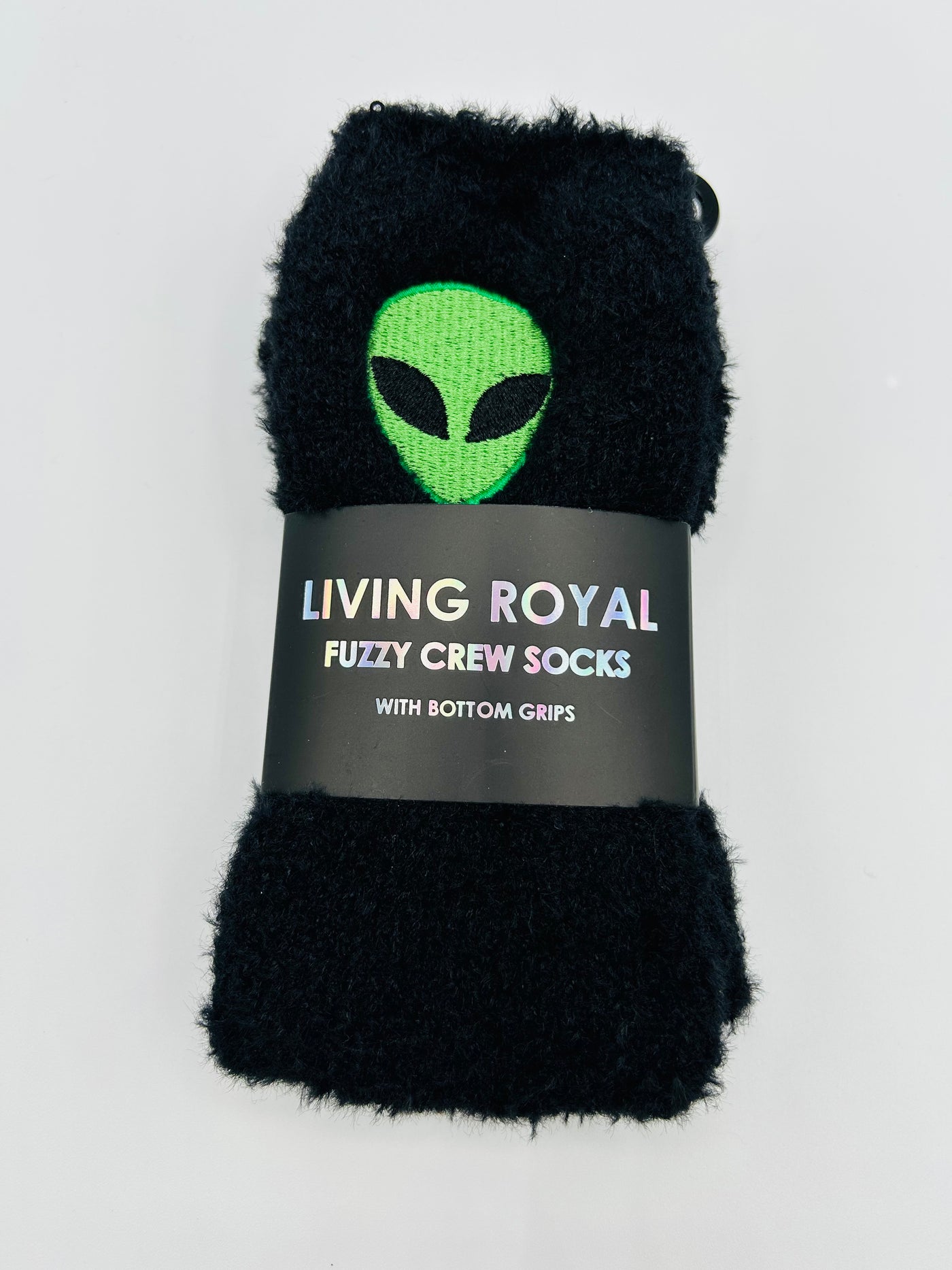 Fuzzy Alien Crew Socks
