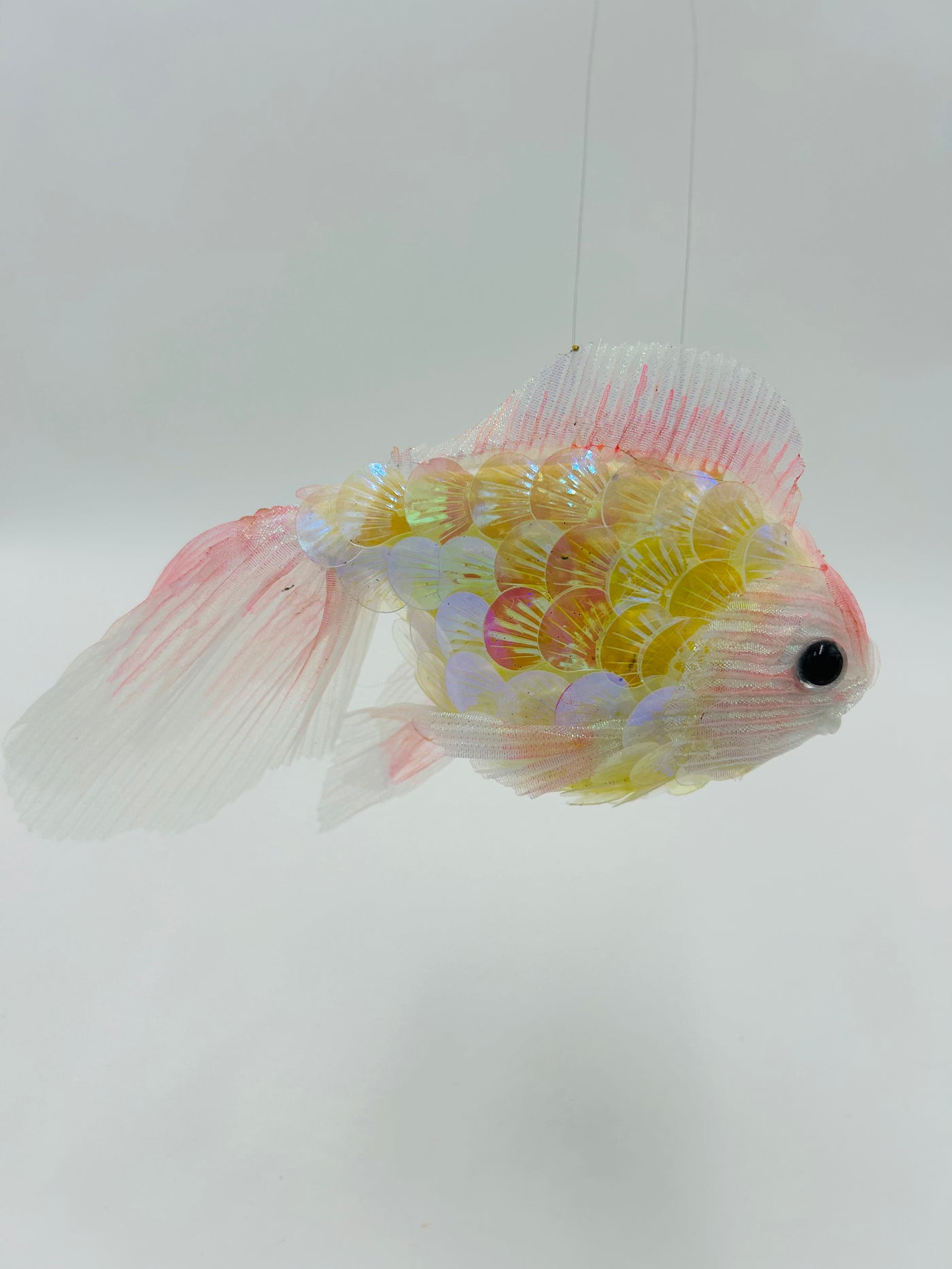 Glitter Fish Ornament - Yellow
