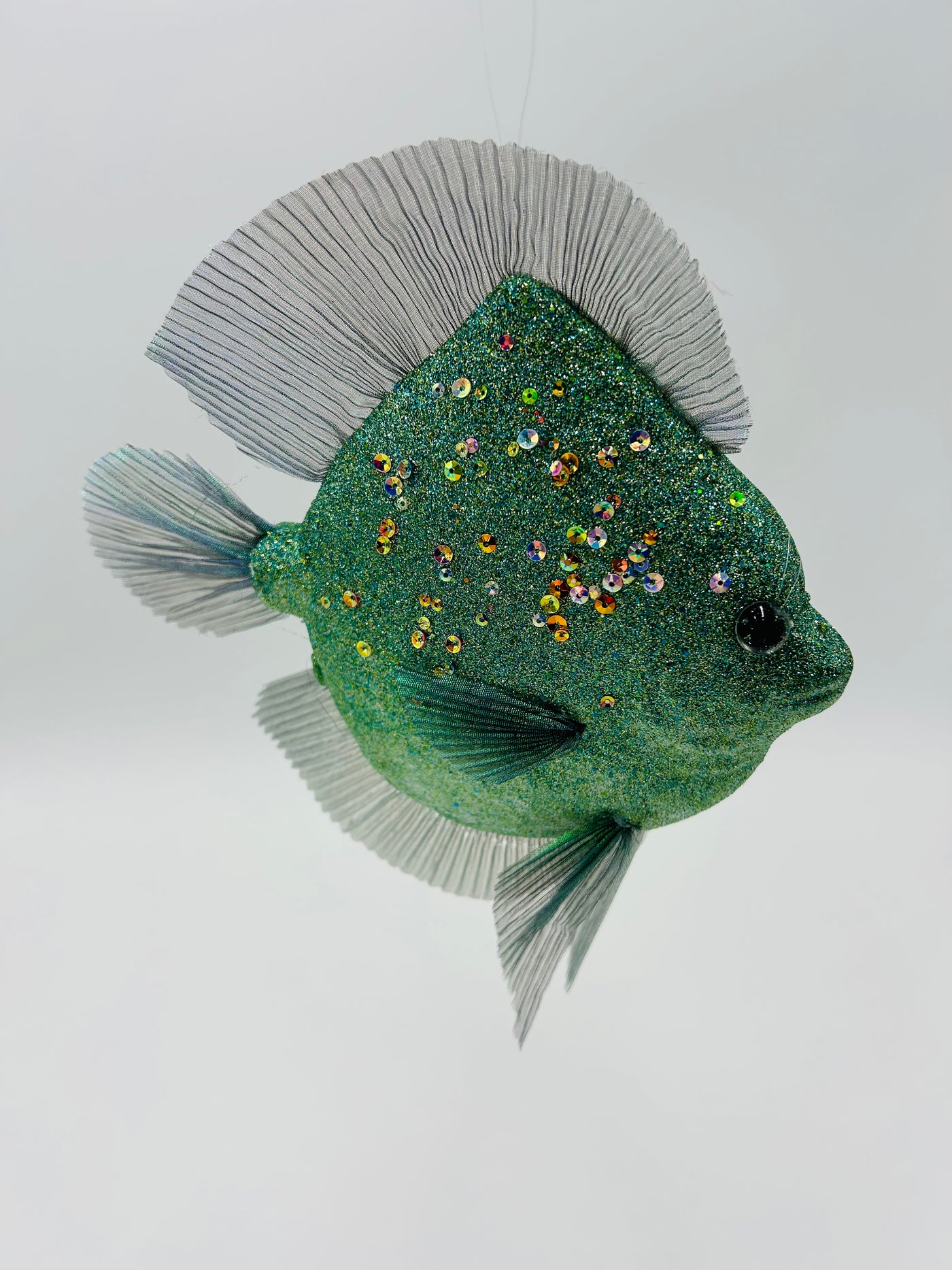 Glitter Fish Ornament - Green