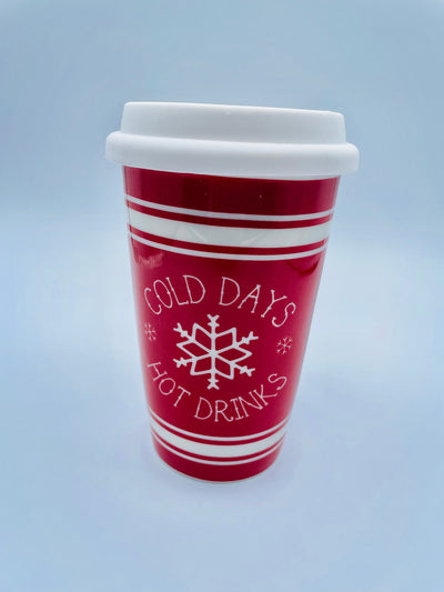 Winter Ceramic Travel Mug