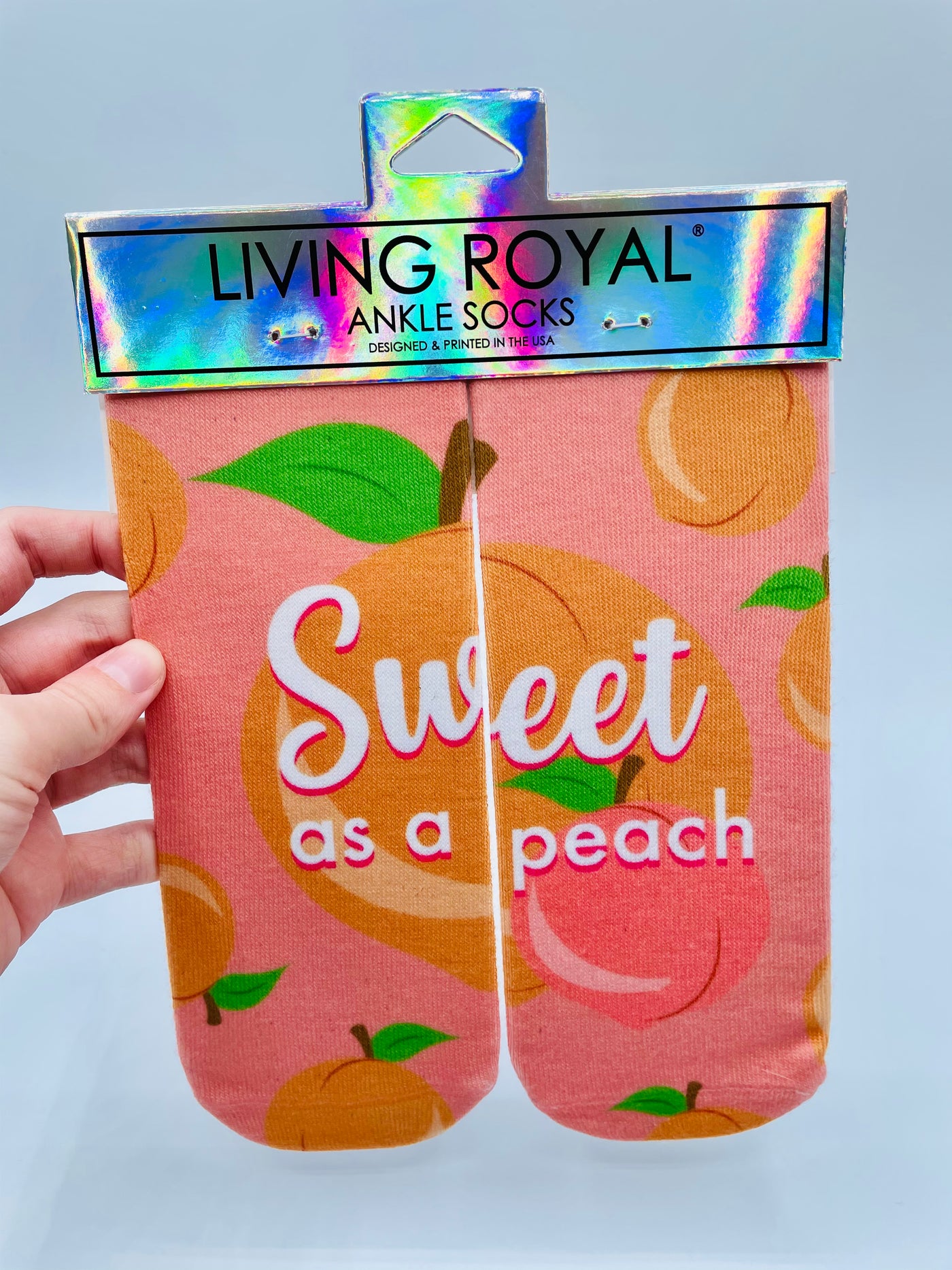 Sweet As A Peach Socks