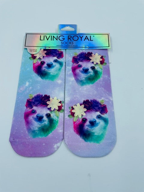 Floral Sloth Socks